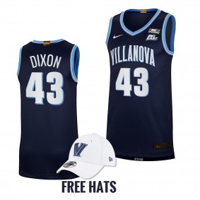 Eric Dixon Villanova Wildcats 2021-22 Elite Basketball Navy Road Jersey Free Hat