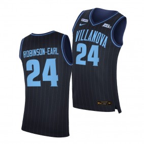 Villanova Wildcats Jeremiah Robinson-Earl Navy 2020-21 College Basketball Big East Jersey