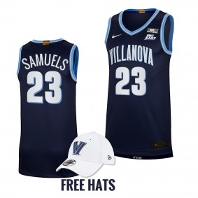 Jermaine Samuels Villanova Wildcats 2021-22 Elite Basketball Navy Road Jersey Free Hat
