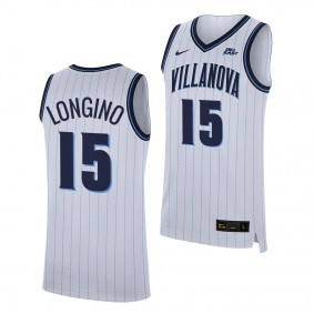 Villanova Wildcats Jordan Longino White 2021-22 College Basketball Home Jersey