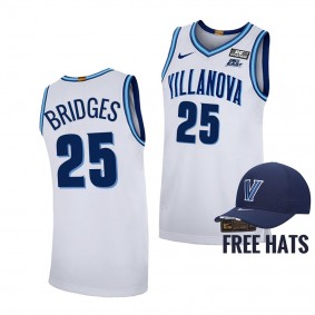 Mikal Bridges Villanova Wildcats Home White NBA Alumni Jersey Free Hat